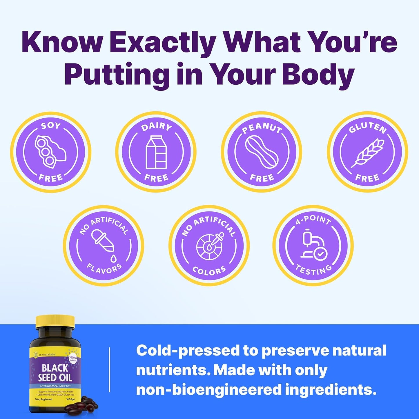 InnovixLabs Black Seed Oil Softgels, 500mg | Antioxidant Support for Immune & Joint Health | Cold Pressed Nigella Sativa Black Cumin Seed Oil | Enteric Coated for Reduced Burps | 30 Softgels - PrimeBioHealth - canada supplements