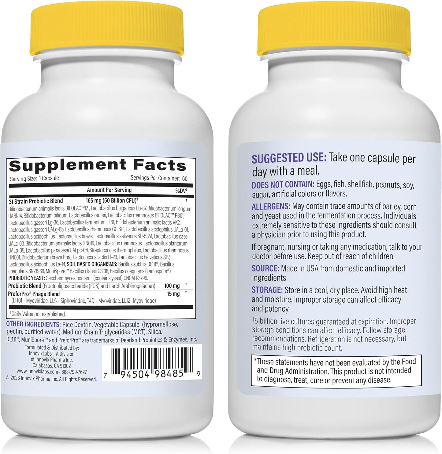 InnovixLabs Multi Probiotic & Curcumin Bundle Multi-Strain Probiotic (60 Time-Release Capsules) Turmeric Curcumin (100 Time-Release Tablets). Supports Gut and Immune Health. * - PrimeBioHealth - canada supplements