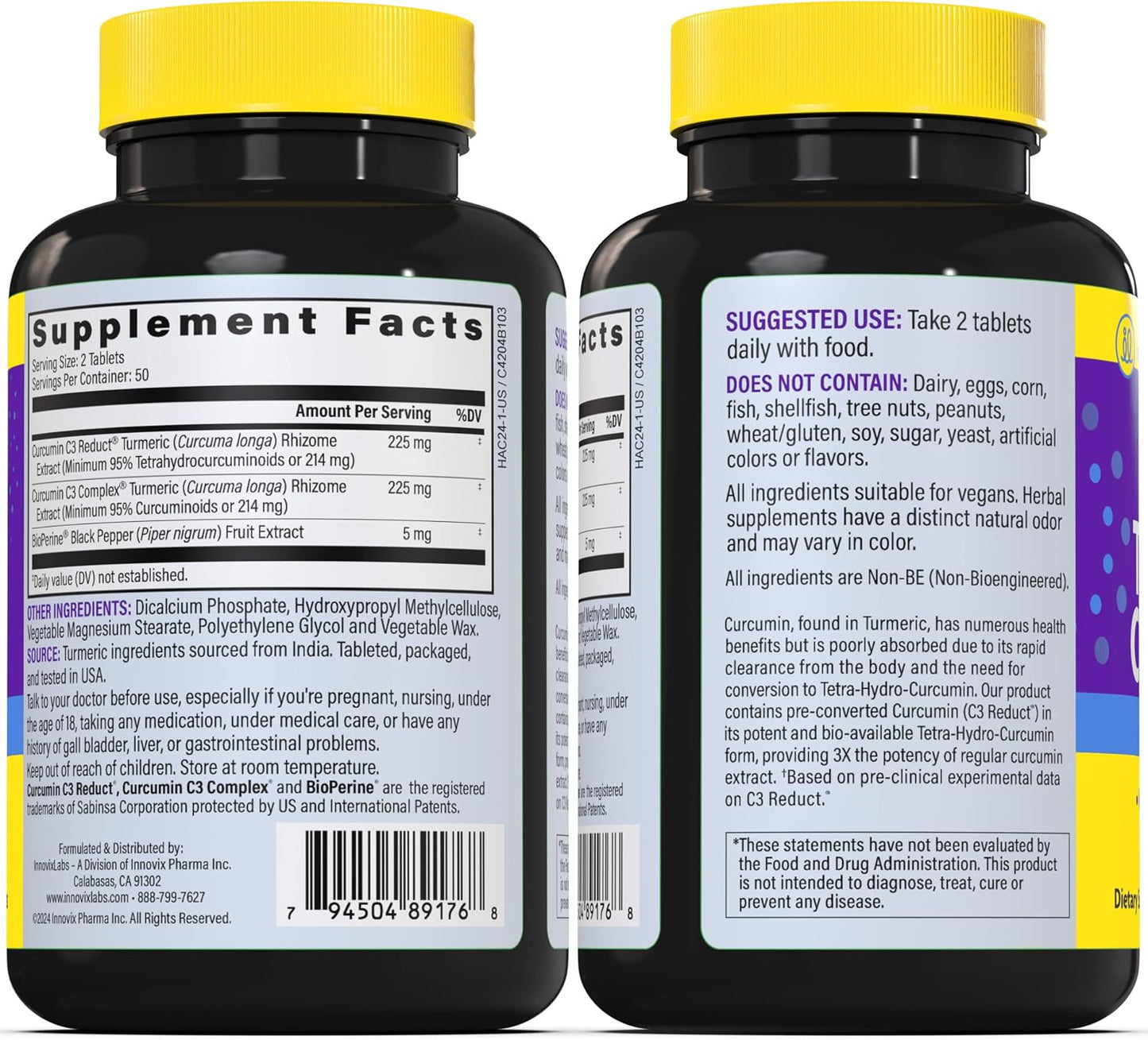 InnovixLabs Multi Probiotic & Curcumin Bundle Multi-Strain Probiotic (60 Time-Release Capsules) Turmeric Curcumin (100 Time-Release Tablets). Supports Gut and Immune Health. * - PrimeBioHealth - canada supplements