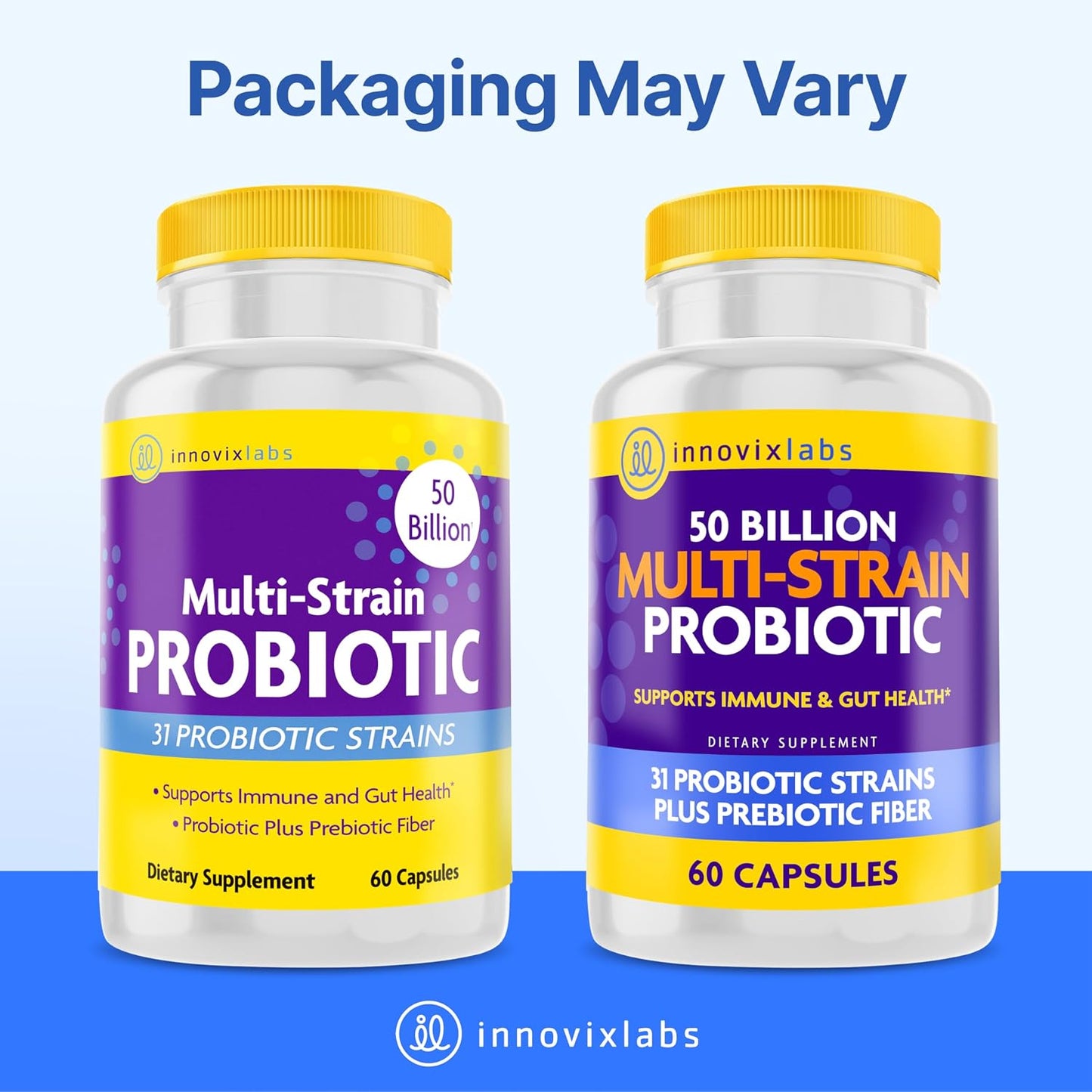 InnovixLabs Multi Strain Probiotics for Women & Men, 50 Billion CFU, 31 Probiotic Strains + Prebiotic Fiber, Helps Supports Immune & Gut Health, Non-GMO Probiotics for Digestive Health, 60-Day Supply - PrimeBioHealth - canada supplements