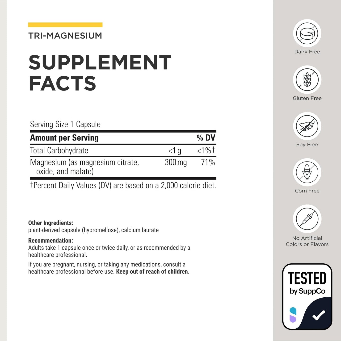Integrative Therapeutics Tri-Magnesium - Supports Cellular Energy & Energy Metabolism - Magnesium Supplement for Heart & Nerve Health Support - PrimeBioHealth - canada supplements