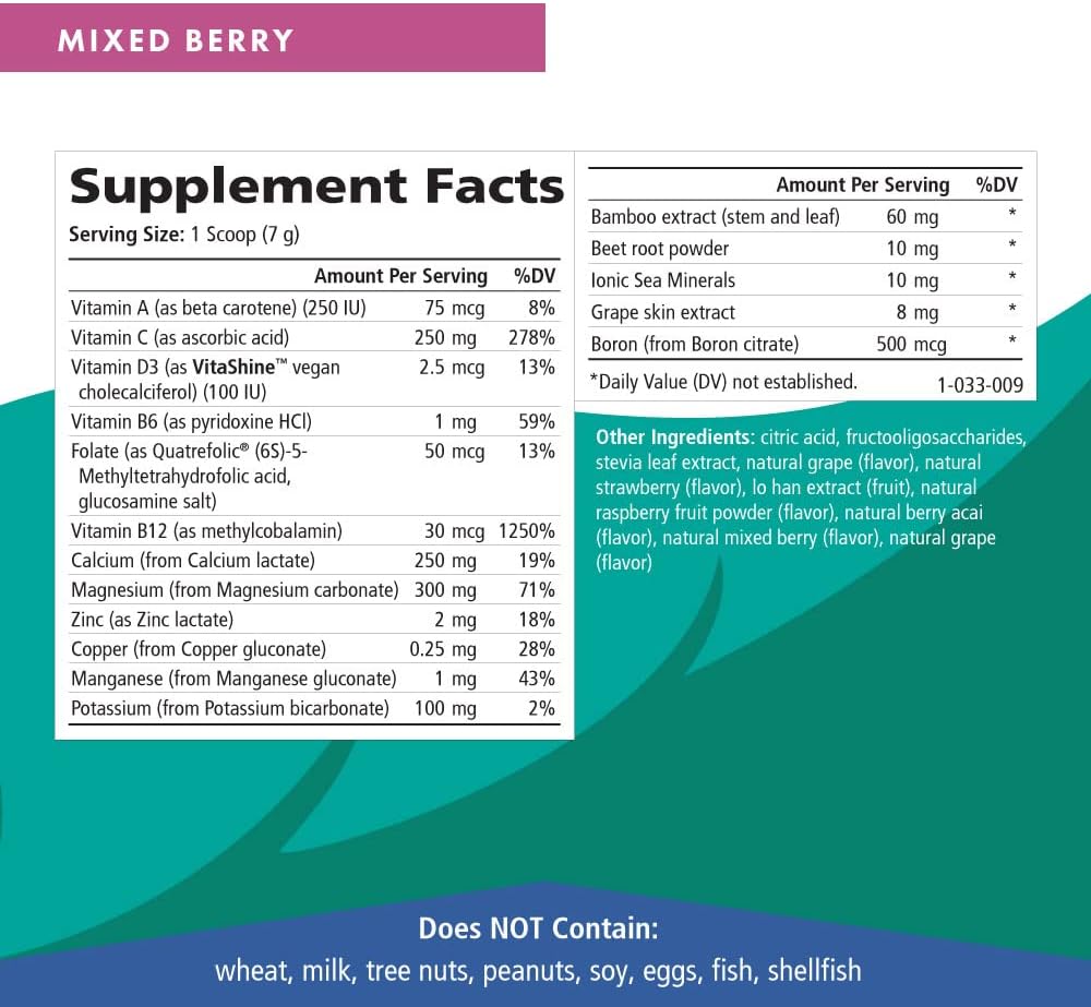 Ionic Fizz Calcium Plus by Pure Essence - Perfect Calcium/Magnesium Ratio with Vitamin A, B, C, D and Potassium Strong Bones - Mixed Berry - 14.82 oz - PrimeBioHealth - canada supplements
