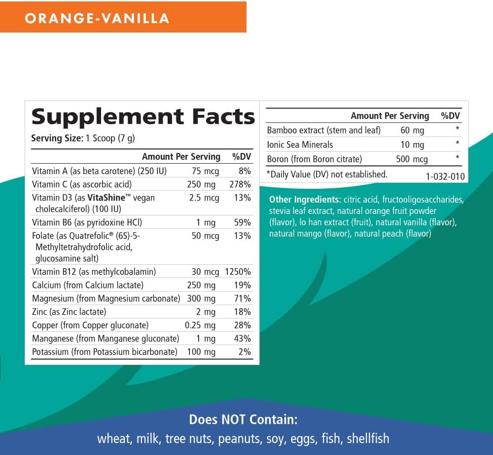 Ionic Fizz Calcium Plus by Pure Essence - Perfect Calcium/Magnesium Ratio with Vitamin A, B, C, D and Potassium Strong Bones - Orange Vanilla - 14.82 oz - PrimeBioHealth - canada supplements