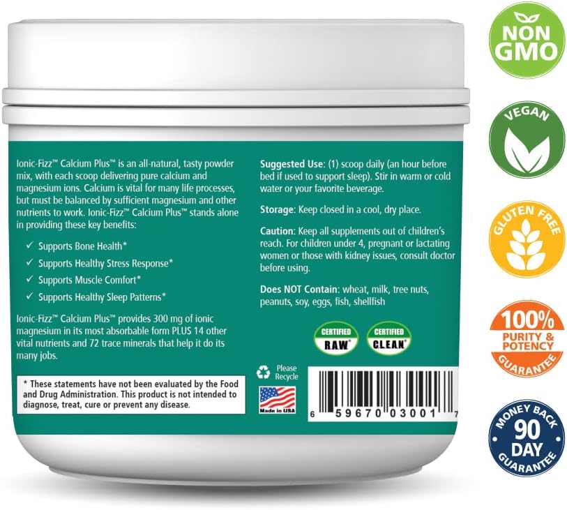 Ionic Fizz Calcium Plus by Pure Essence - Perfect Calcium/Magnesium Ratio with Vitamin A, B, C, D and Potassium Strong Bones - Orange Vanilla - 7.41 oz - PrimeBioHealth - canada supplements