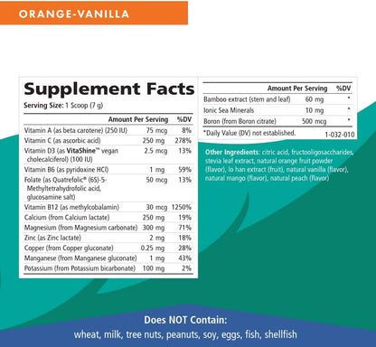 Ionic Fizz Calcium Plus by Pure Essence - Perfect Calcium/Magnesium Ratio with Vitamin A, B, C, D and Potassium Strong Bones - Orange Vanilla - 7.41 oz - PrimeBioHealth - canada supplements