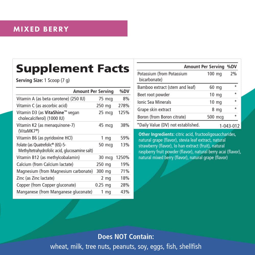 Ionic Fizz Super D-K Calcium Plus by Pure Essence - with Extra Magnesium, Vitamin D3, Vitamin K2 for Strong Bones and Stress Support - Raspberry Lemonade - 14.82oz - PrimeBioHealth - canada supplements