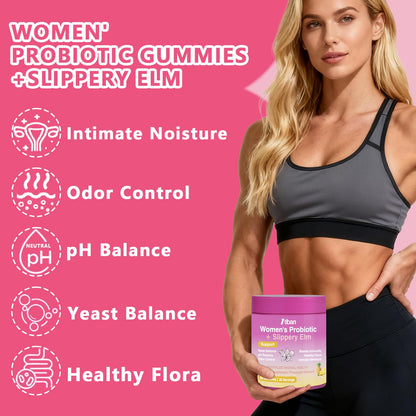 Itiban Feminine Vaginal Probiotics Gummies, Supports pH Balance & Digestive Health, Slippery Elm for Women, Suagr-Free - PrimeBioHealth - canada supplements