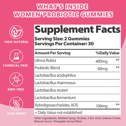 Itiban Feminine Vaginal Probiotics Gummies, Supports pH Balance & Digestive Health, Slippery Elm for Women, Suagr-Free - PrimeBioHealth - canada supplements