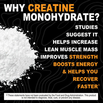 It's Just! - Creatine Monohydrate Powder, Pure Creatine Powder, Made in USA, 3rd Party Lab Tested, 5g Per Serving, Scoop Included, No Fillers, No Added Flavor (Unflavored, 500g / 100 Servings) - PrimeBioHealth - canada supplements