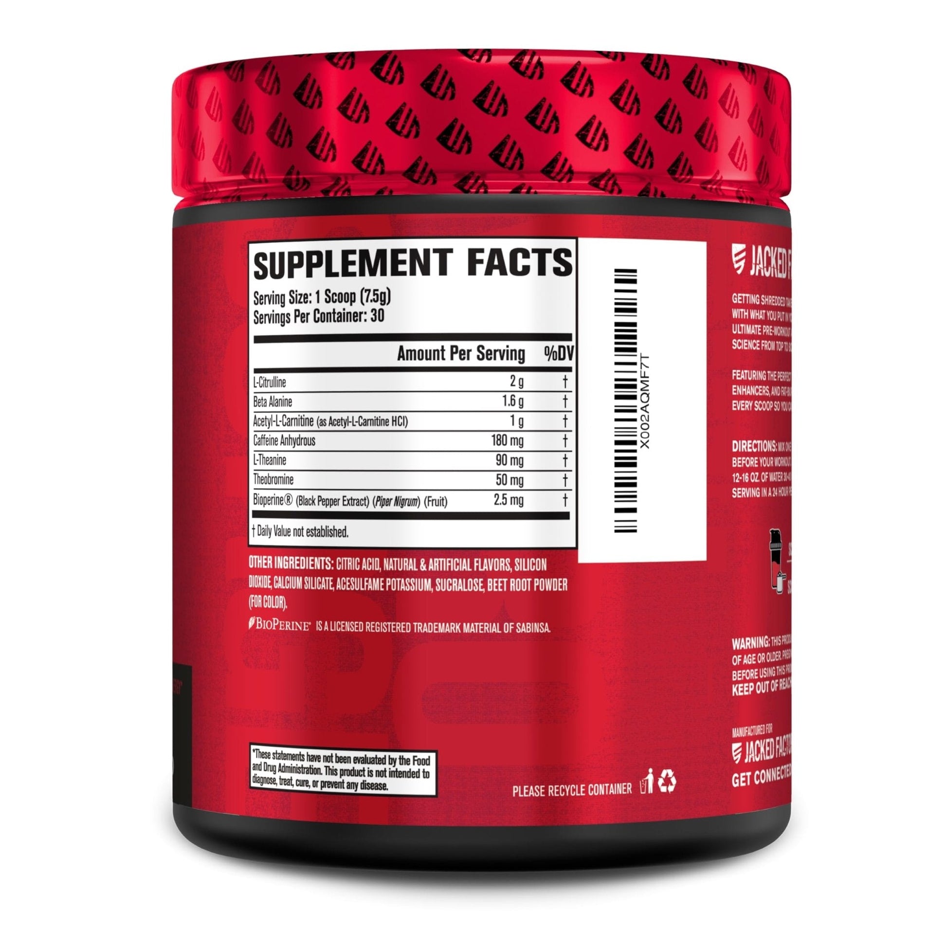 Jacked Factory NITROSURGE Shred Pre Workout Supplement - Energy Booster, Instant Strength Gains, Sharp Focus, Powerful Pumps - Nitric Oxide Booster & PreWorkout Powder - 30Sv, Fruit Punch - PrimeBioHealth - canada supplements