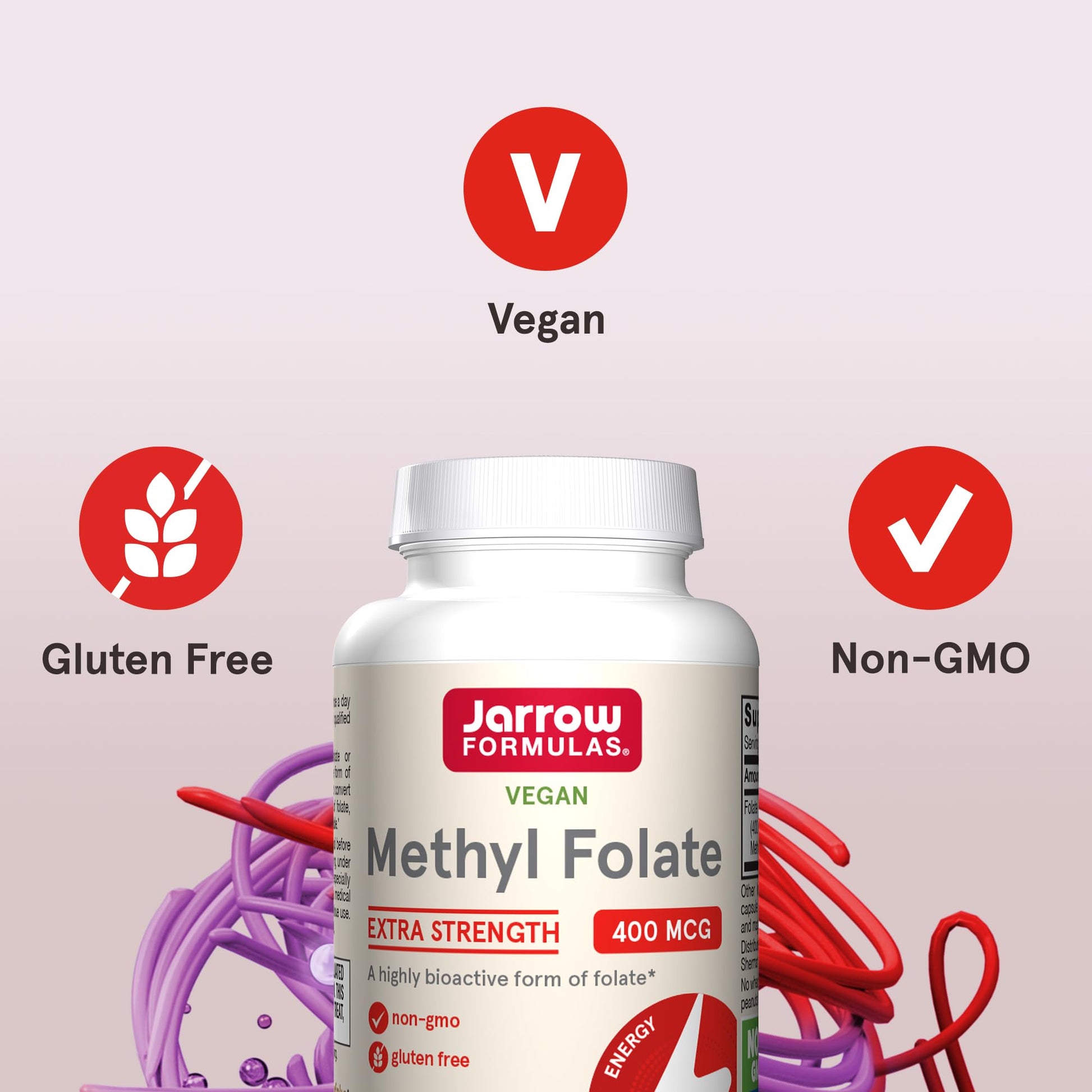 Jarrow Formulas Extra Strength Methyl Folate 400 mcg, Dietary Supplement for Cardiovascular and Neurologic Health Support - PrimeBioHealth - canada supplements