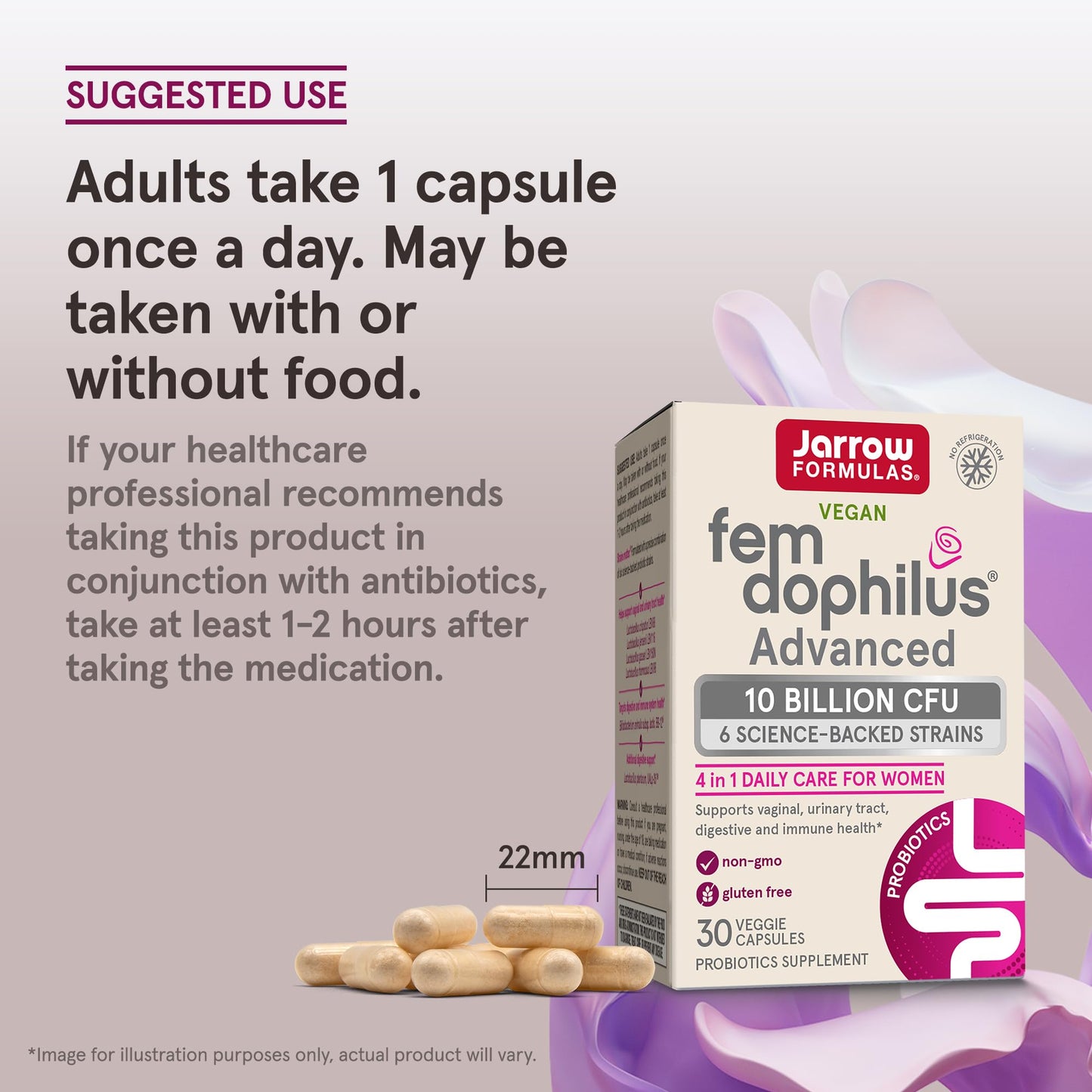 Jarrow Formulas Fem-Dophilus Advanced Vaginal & Digestive Probiotics 10 Billion CFU with 6 Science Backed Strains, for Vaginal, Urinary Tract - PrimeBioHealth - canada supplements