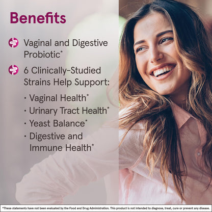 Jarrow Formulas Fem-Dophilus Advanced Vaginal & Digestive Probiotics 10 Billion CFU with 6 Science Backed Strains, for Vaginal, Urinary Tract - PrimeBioHealth - canada supplements
