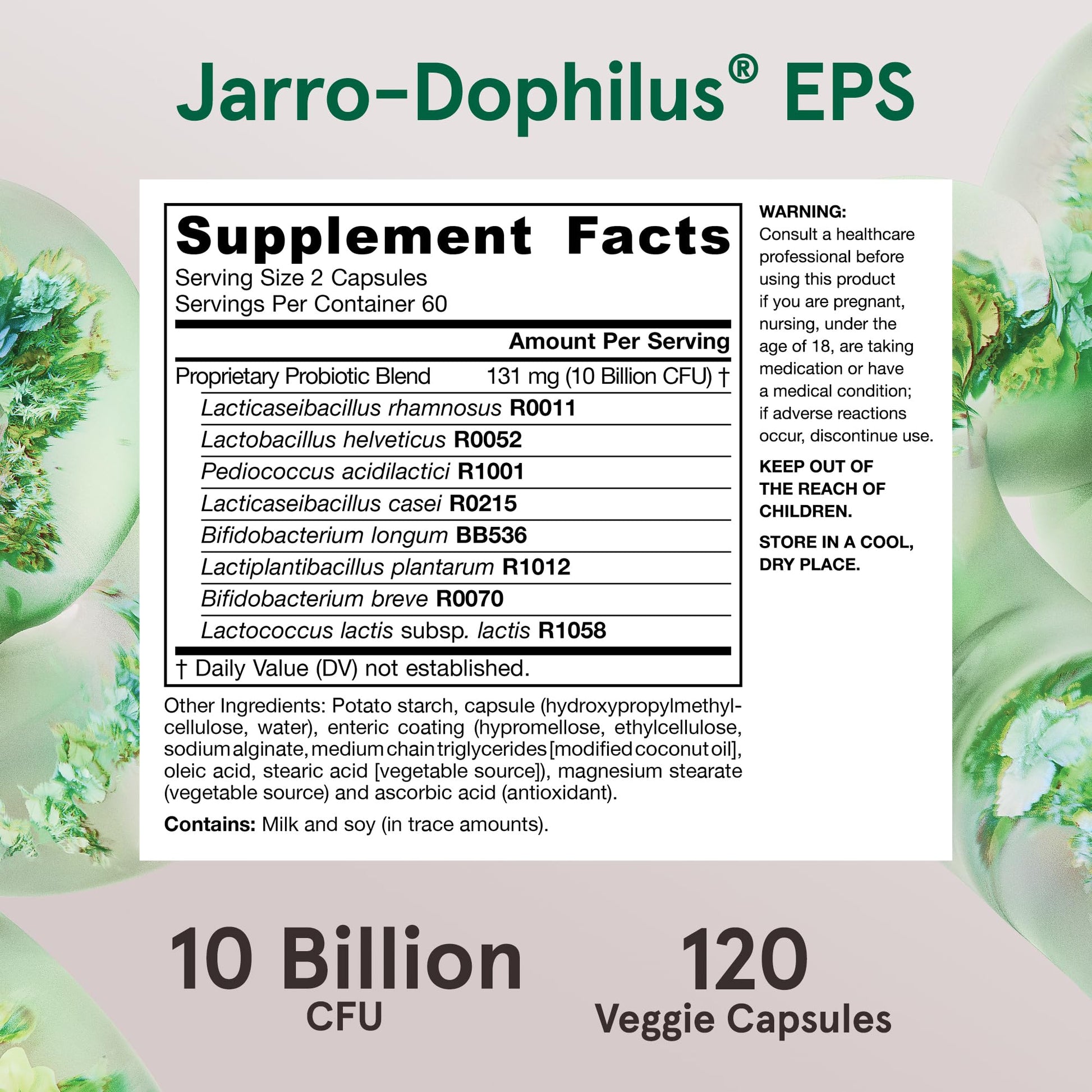 Jarrow Formulas Jarro Dophilus Probiotics 10 Billion CFU - Probiotic Supplement Capsules for Digestive Health & Gut Health for Women and Men - PrimeBioHealth - canada supplements
