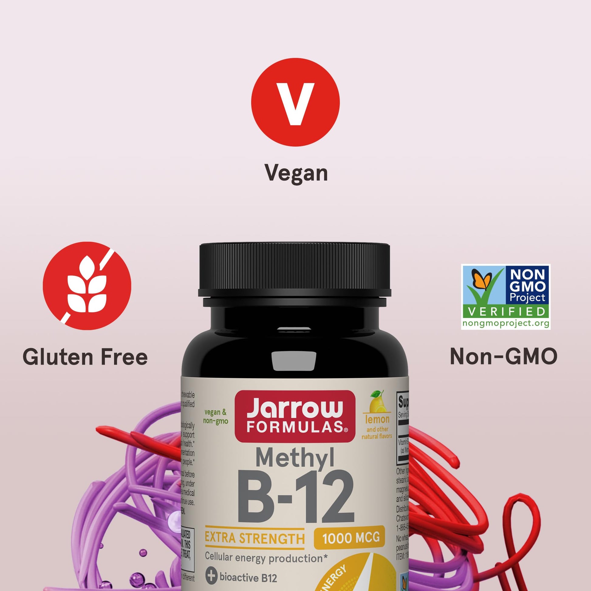 Jarrow Formulas Methyl Vitamin B-12 1000 mcg, 100 Chewable Tablets, Lemon Flavored- Bioactive B12 Vitamin - Supports Cellular Energy Production - PrimeBioHealth - canada supplements
