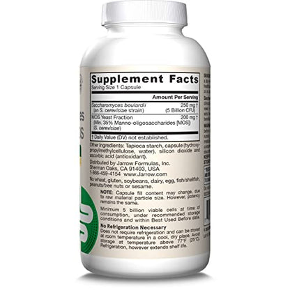 Jarrow Formulas Saccharomyces Boulardii + MOS Probiotics for Digestive Health and Intestinal Tract Support - 5 Billion CFU Per Serving - 90 Delayed Release Caps - PrimeBioHealth - canada supplements