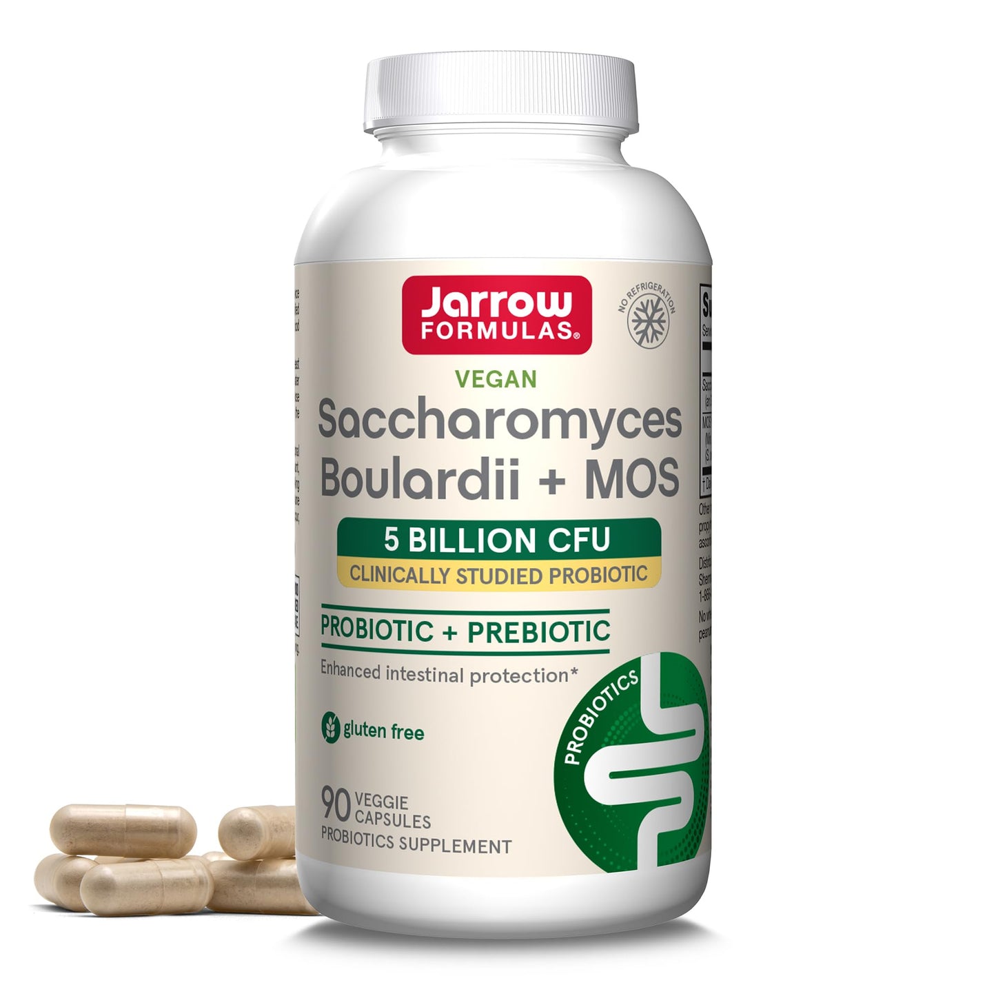 Jarrow Formulas Saccharomyces Boulardii + MOS Probiotics for Digestive Health and Intestinal Tract Support - 5 Billion CFU Per Serving - 90 Delayed Release Caps - PrimeBioHealth - canada supplements