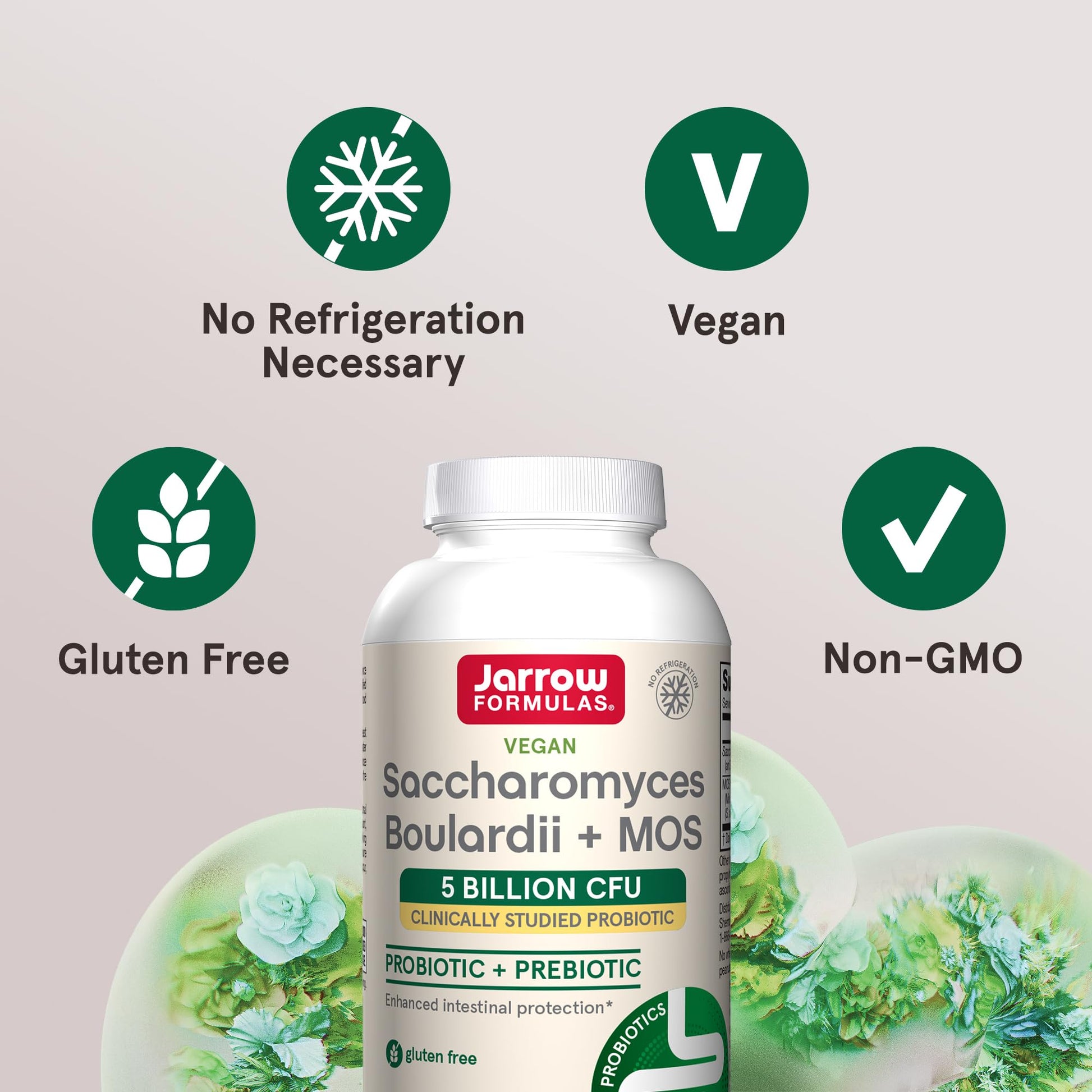 Jarrow Formulas Saccharomyces Boulardii + MOS Probiotics for Digestive Health and Intestinal Tract Support - 5 Billion CFU Per Serving - 90 Delayed Release Caps - PrimeBioHealth - canada supplements