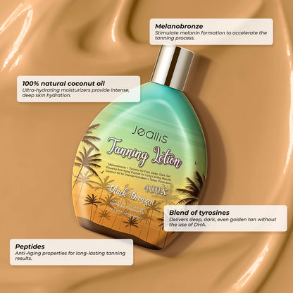 Jeallis Extreme Dark Tanning Lotion Accelerator for Indoor Tanning Beds & Outdoor Sun Tan with Bronzer to Get Dark Fast Tan - PrimeBioHealth - canada supplements