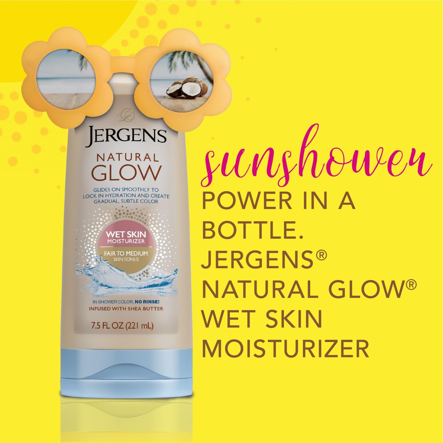 Jergens Natural Glow In Shower Lotion, Self Tanner for Medium to Deep Skin Tone, Sunless Tanning Wet Skin Lotion for Gradual - PrimeBioHealth - canada supplements