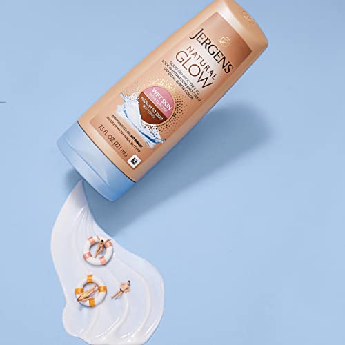 Jergens Natural Glow In Shower Lotion, Self Tanner for Medium to Deep Skin Tone, Sunless Tanning Wet Skin Lotion for Gradual - PrimeBioHealth - canada supplements