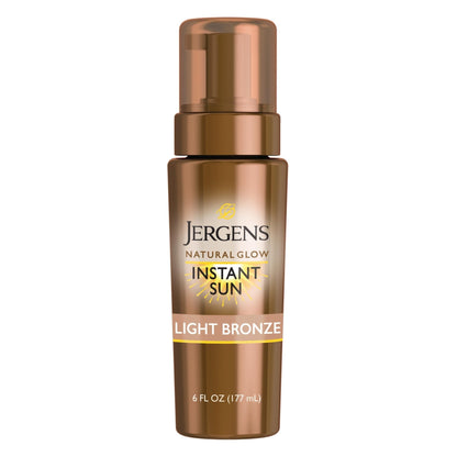 Jergens Natural Glow Instant Sun Body Mousse, Self Tanner for Light Bronze Tan, Sunless Tanning Body Bronzer - PrimeBioHealth - canada supplements