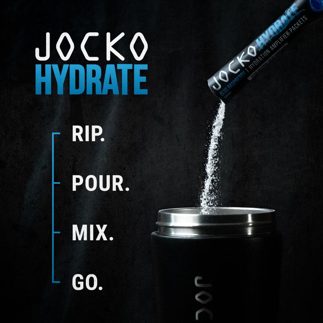 Jocko Fuel Hydrate Electrolytes Powder Packets Low Sugar - Hydration Amplifier Packets for Recovery, Dehydration, & Exercise - with Vitamins B6, B12 & C - PrimeBioHealth - canada supplements
