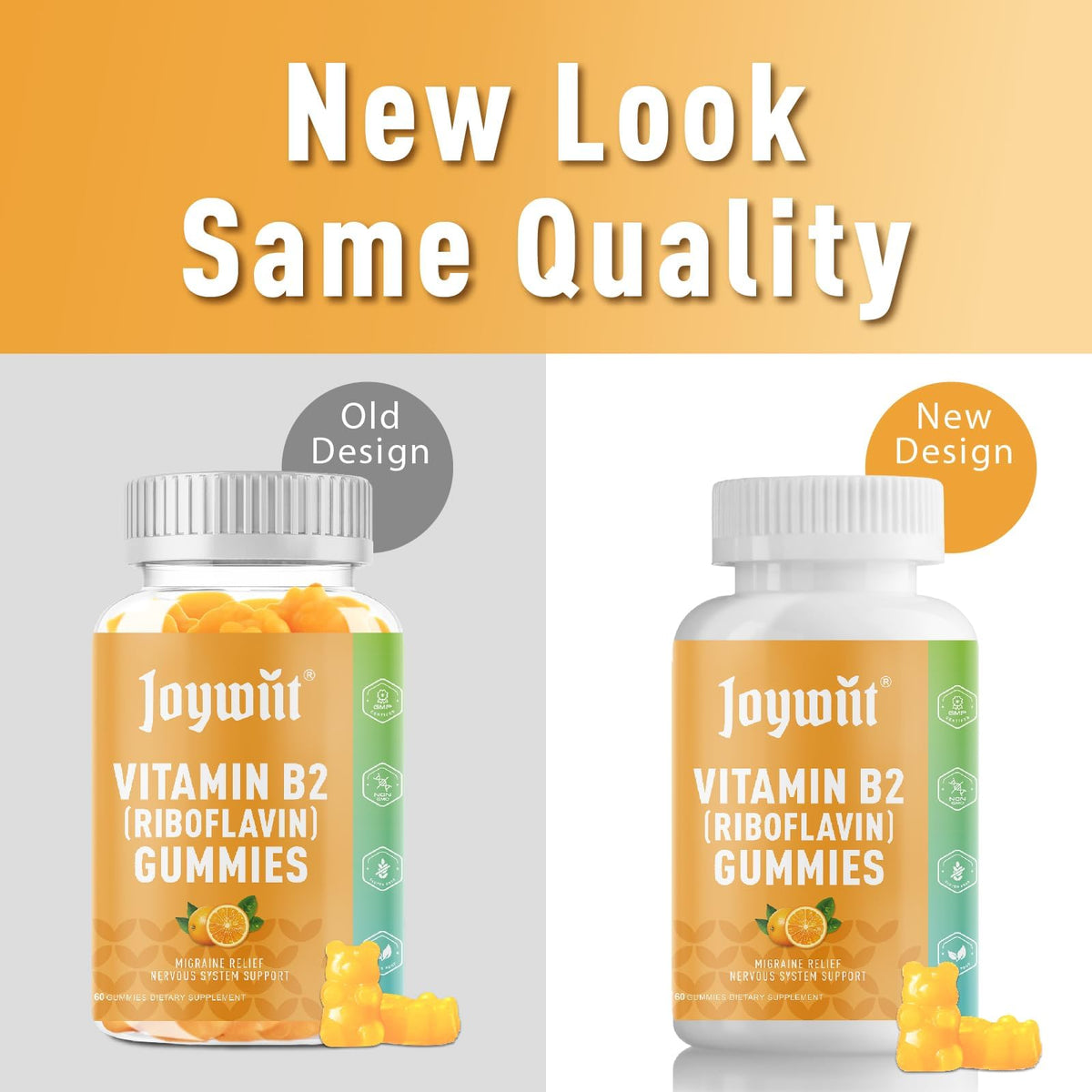 Joywiit Vitamin B2 Gummies | Riboflavin 400mg | B2 Vitamin 400mg Chewable for Adults and Kids, Migraine Relief & Energy and Nervous System Support - PrimeBioHealth - canada supplements