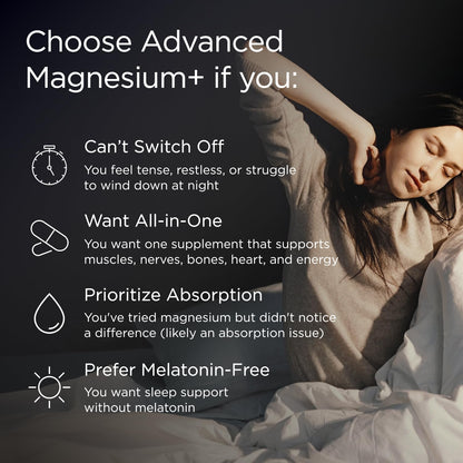 JSHealth Magnesium Supplement for Sleep. 400mg Triple-Form Glycinate, Citrate, Amino Acid Chelate - PrimeBioHealth - canada supplements