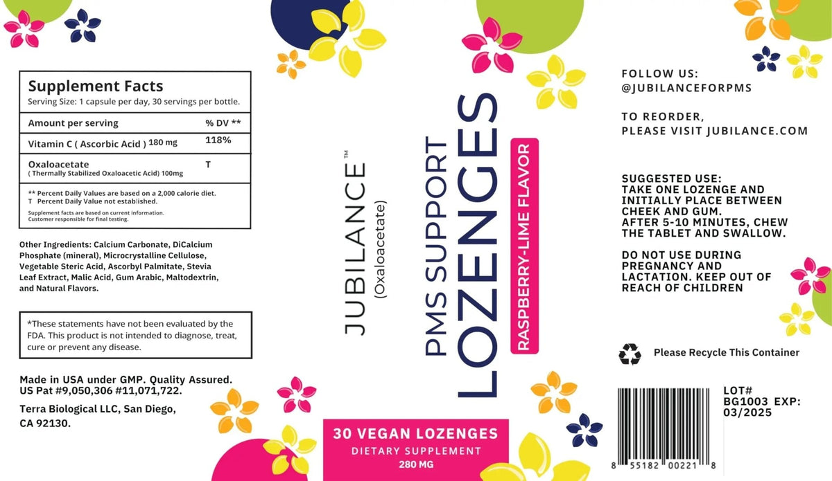 Jubilance Uplift Lozenges On-Demand PMS Support Powered by Oxaloacetate – Fast-Acting Dietary Supplement for Women, 30 Count - PrimeBioHealth - canada supplements