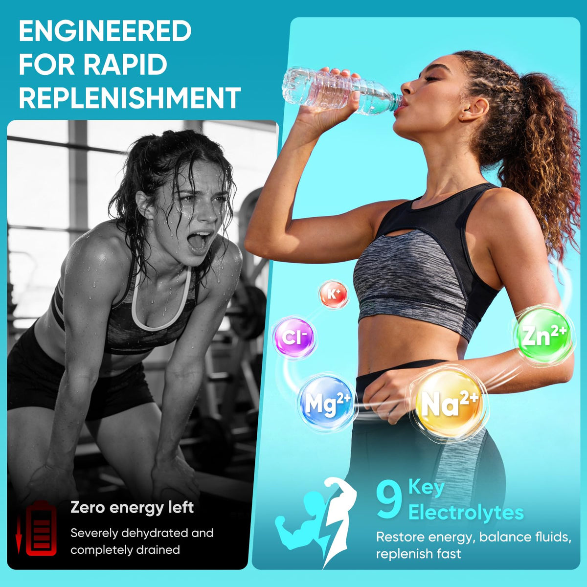JYNOREX Electrolytes Powder Packets Sugar Free, 30 Sticks High Sodium Hydration Packets, Electrolyte Drink Mix with Lemon Lime Watermelon Peach Berry Kiwi - PrimeBioHealth - canada supplements