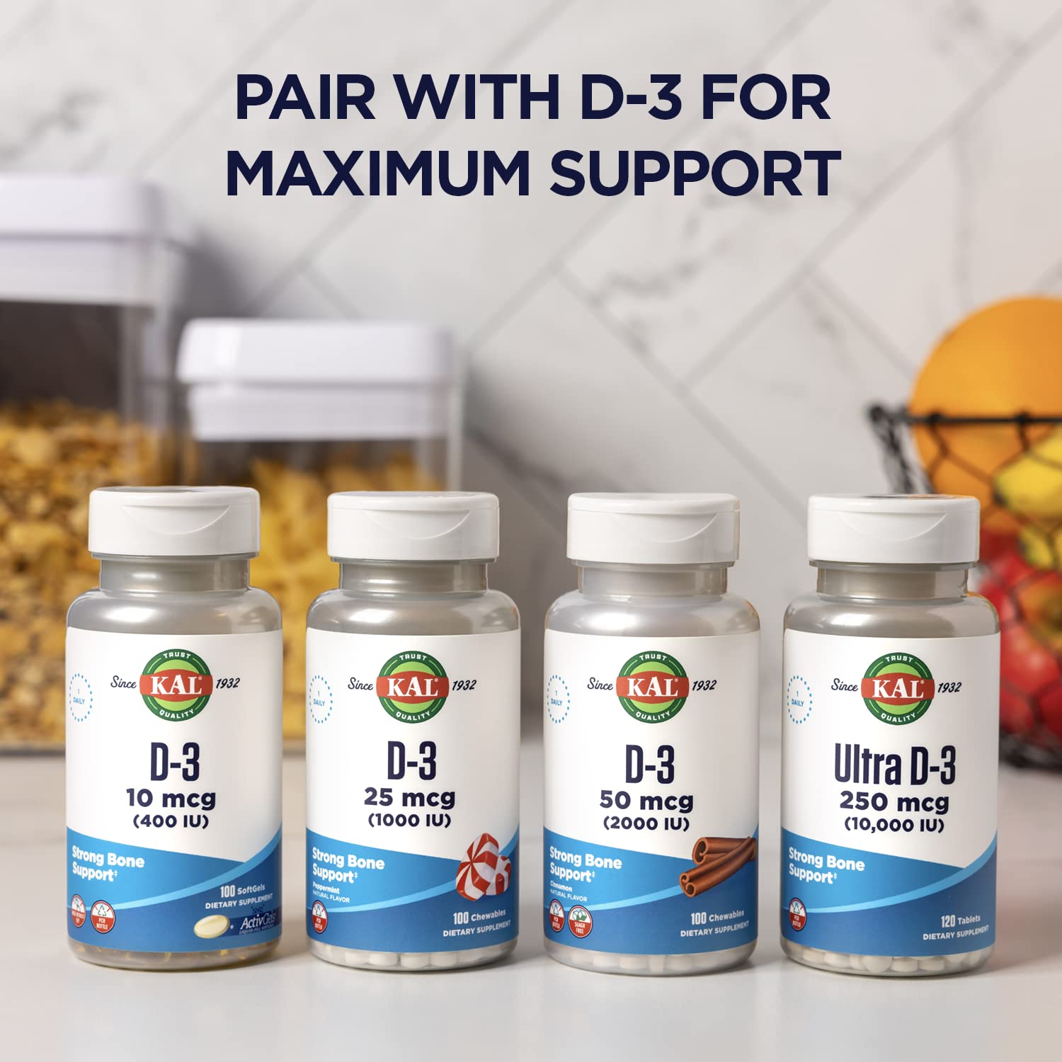 KAL Calcium Citrate 1000mg, Calcium Supplements for Women and Men, Bone Health, Teeth, Nervous, Muscular & Cardiovascular System Support, Gluten Free and Lab Verified, 60 Servings, 180 Tablets - PrimeBioHealth - canada supplements