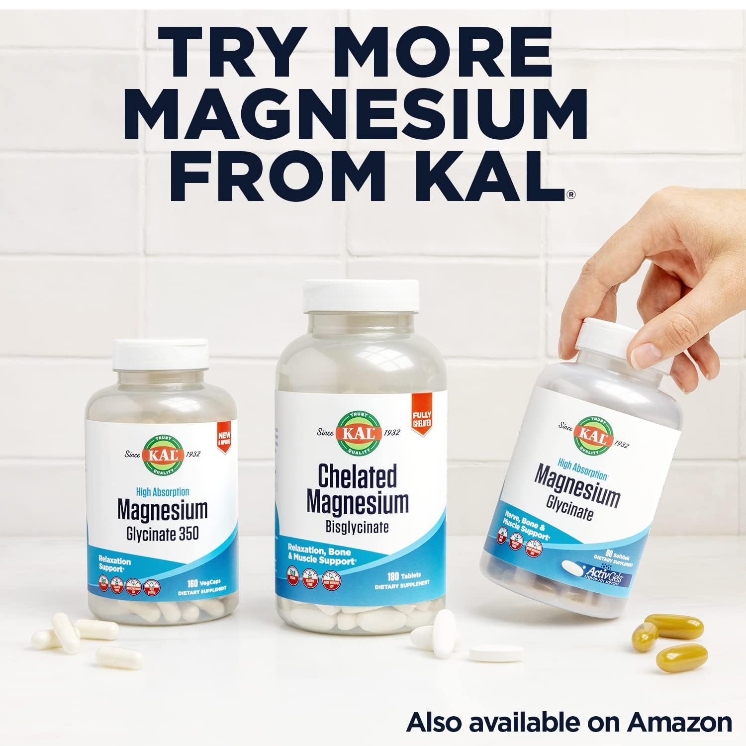 KAL Magnesium Malate 400mg, Chelated Magnesium Supplement with Malic Acid, Healthy Energy & Muscle Function Support, Enhanced Absorption, Vegan, Non-GMO, 45 Servings, 90 Veg Tabs - PrimeBioHealth - canada supplements