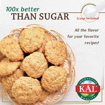 KAL Sure Stevia Extract Powder, Low Carb, Plant Based Stevia Sweetener, Great Taste, Zero Calories, Zero Sugar, Low Glycemic & Perfect for a Keto Diet, 60-Day Guarantee, Approx. 1820 Servings, 3.5oz - PrimeBioHealth - canada supplements