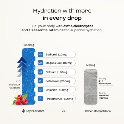 KEY NUTRIENTS Multivitamin Electrolytes Powder No Sugar - Sweet Blue Raspberry Electrolyte Powder - Endurance & Energy Supplement - Hydration Powder - PrimeBioHealth - canada supplements