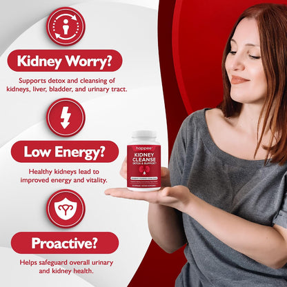 Kidney Cleanse Detox & Repair Formula – Natural Kidney Support Supplement with Cranberry & 21 Herbs for Renal, Bladder, & Urinary Tract Health – Flush Toxins & Renew - 60 Capsules - PrimeBioHealth - canada supplements