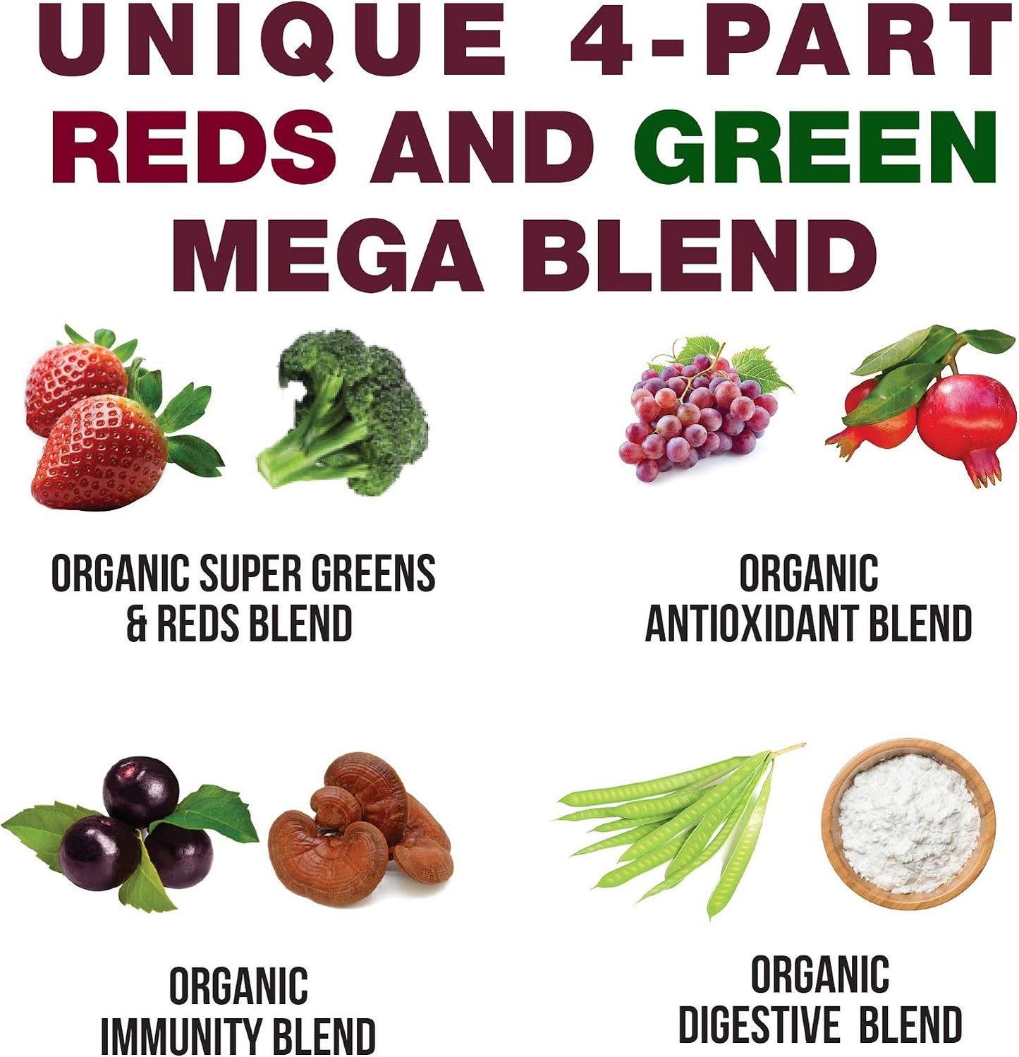 Kids Greens and Reds Superfood Powder - Best Tasting Organic Vegan Super Food Juice with 25+ Fruits and Vegetables - Gluten Free Real Food Vitamins - Green and Red Superfoods Supplement for Children - PrimeBioHealth - canada supplements