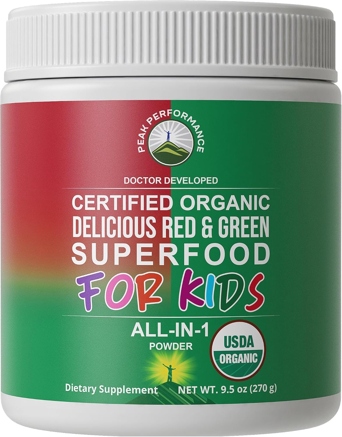 Kids Greens and Reds Superfood Powder - Best Tasting Organic Vegan Super Food Juice with 25+ Fruits and Vegetables - Gluten Free Real Food Vitamins - Green and Red Superfoods Supplement for Children - PrimeBioHealth - canada supplements