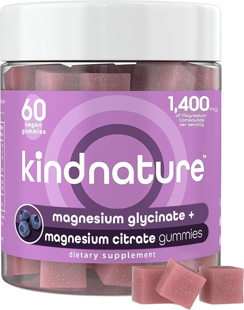 kindnature Magnesium Glycinate & Citrate Gummies – Calm Magnesium Complex for Sleep, Stress, Cramps & Digestion – Chewable Vegan Magnesium - PrimeBioHealth - canada supplements