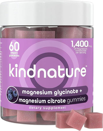 kindnature Magnesium Glycinate & Citrate Gummies – Calm Magnesium Complex for Sleep, Stress, Cramps & Digestion – Chewable Vegan Magnesium - PrimeBioHealth - canada supplements