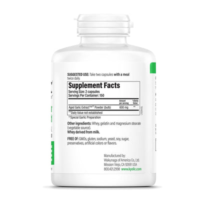 Kyolic Aged Garlic Extract Formula 100, Cardiovascular Health*, 300 Capsules. - PrimeBioHealth - canada supplements