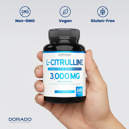 L Citrulline 3000mg Supplement (240 Capsules) Support L Arginine & Nitric Oxide Pills - L-Citrulline For Men & Women - Muscle Recovery & Pump Supplement - PrimeBioHealth - canada supplements