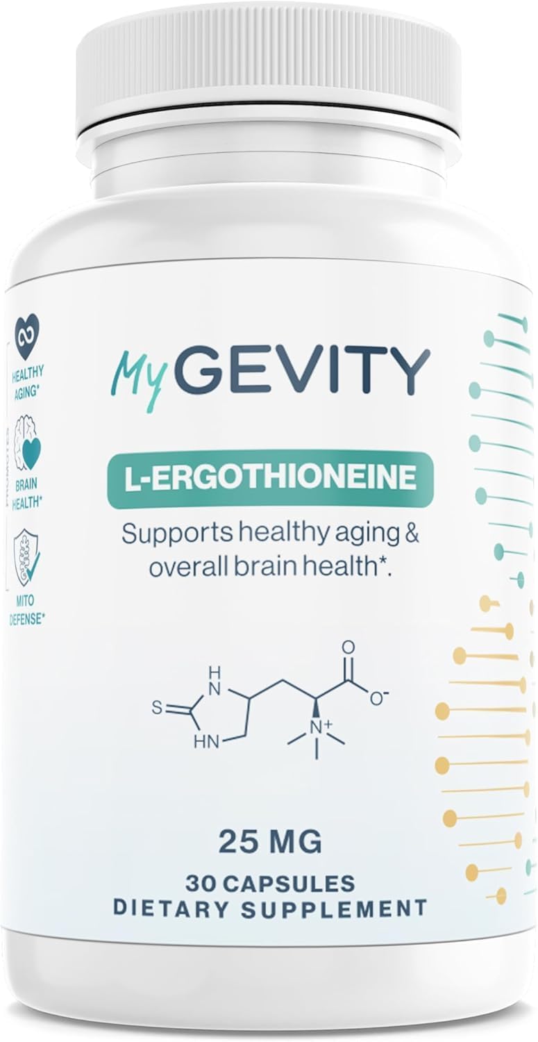 L-Ergothioneine Supplement 25mg – Fermentation-Based 99.9%+ Purity – Physician Formulated Antioxidant for Brain, Heart & Longevity – Vegan, Non-GMO, No Seed Oils, GMP USA – 30 Capsules - PrimeBioHealth - canada supplements