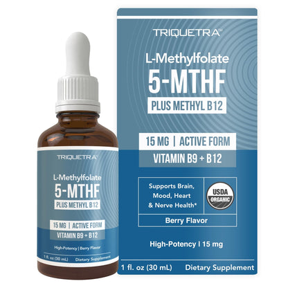 L Methyl Folate 15mg Plus Methyl B12 Cofactor – High Potency, Active 5-MTHF Form - Supports Mood, Methylation, Cognition – Bioactive Forms of Vitamin B9 & B12 (60 Capsules – 60 Servings) - PrimeBioHealth - canada supplements