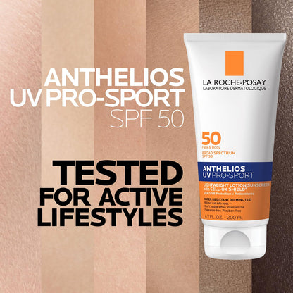 La Roche-Posay Anthelios UV Pro-Sport SPF 50 Sunscreen for Face & Body, Water & Sweat Resistant with Non-Drip Formula, Invisible Broad Spectrum Sunscreen Lotion - PrimeBioHealth - canada supplements