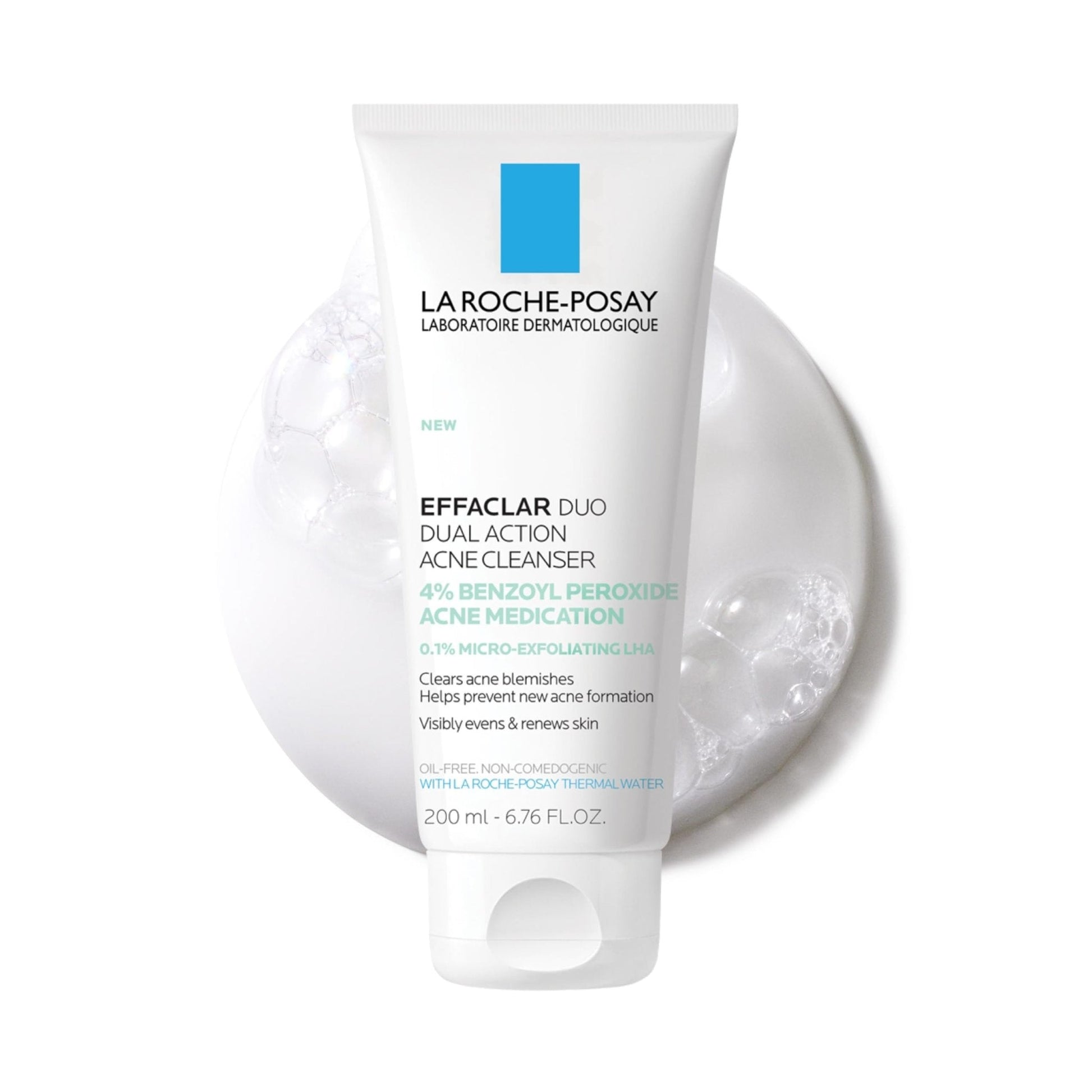 La Roche-Posay Effaclar Dual Acne Face Wash With 4% Benzoyl Peroxide & LHA Exfoliant - PrimeBioHealth - canada supplements