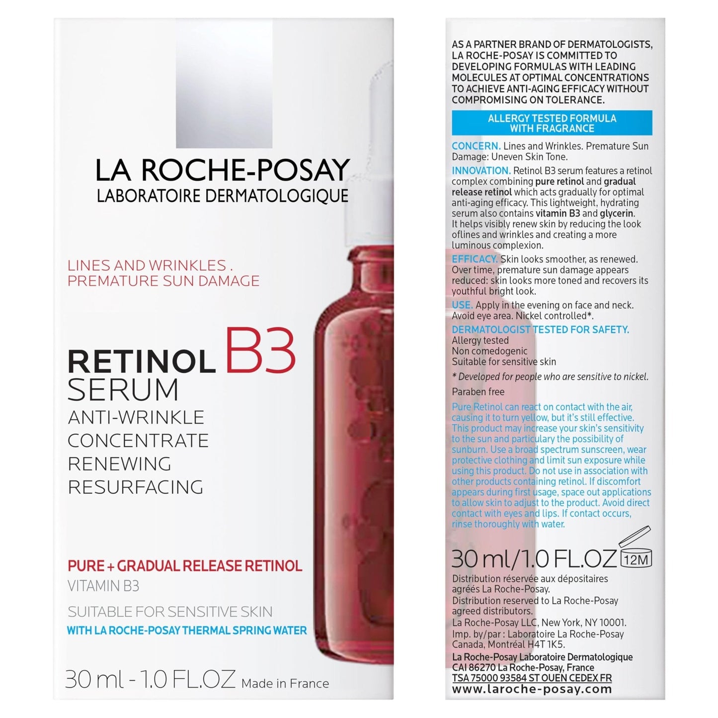 La Roche-Posay Pure Retinol Face Serum with Vitamin B3, Anti Aging Face Serum for Lines, - PrimeBioHealth - canada supplements