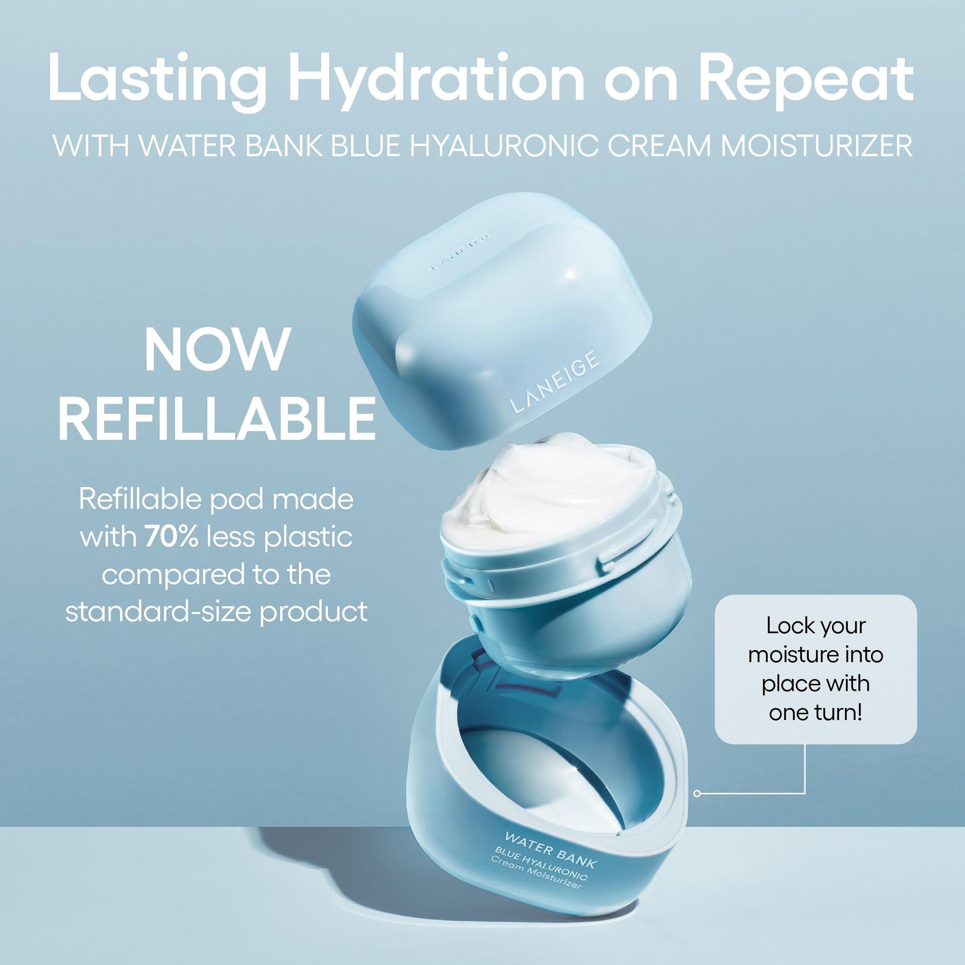 LANEIGE Water Bank Blue Hyaluronic Cream Moisturizer: Hydrating Korean Face Cream with Squalane & Ceramide - PrimeBioHealth - canada supplements