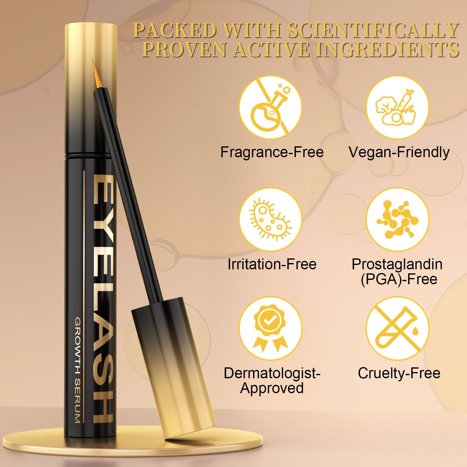 Lash Serum for Eyelash Growth, Premium Lash Enhancing Serum with Advanced Formula Volumizing Longer Fuller - PrimeBioHealth - canada supplements