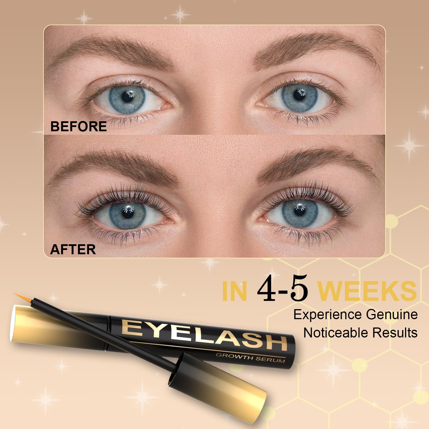 Lash Serum for Eyelash Growth, Premium Lash Enhancing Serum with Advanced Formula Volumizing Longer Fuller - PrimeBioHealth - canada supplements